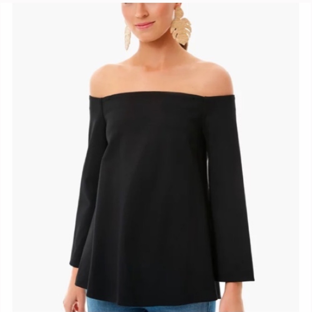 Tuckernuck Black Miranda Off the Shoulder Blouse Pomander Place XS
